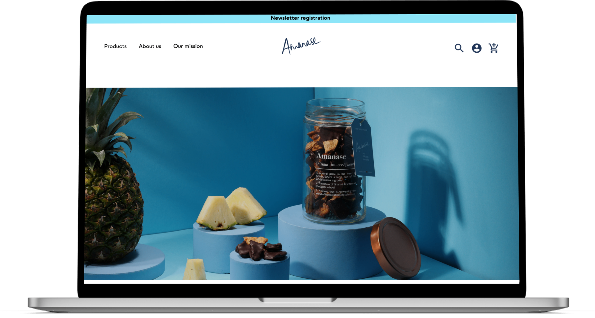 Amanase chocolate e-commerce website