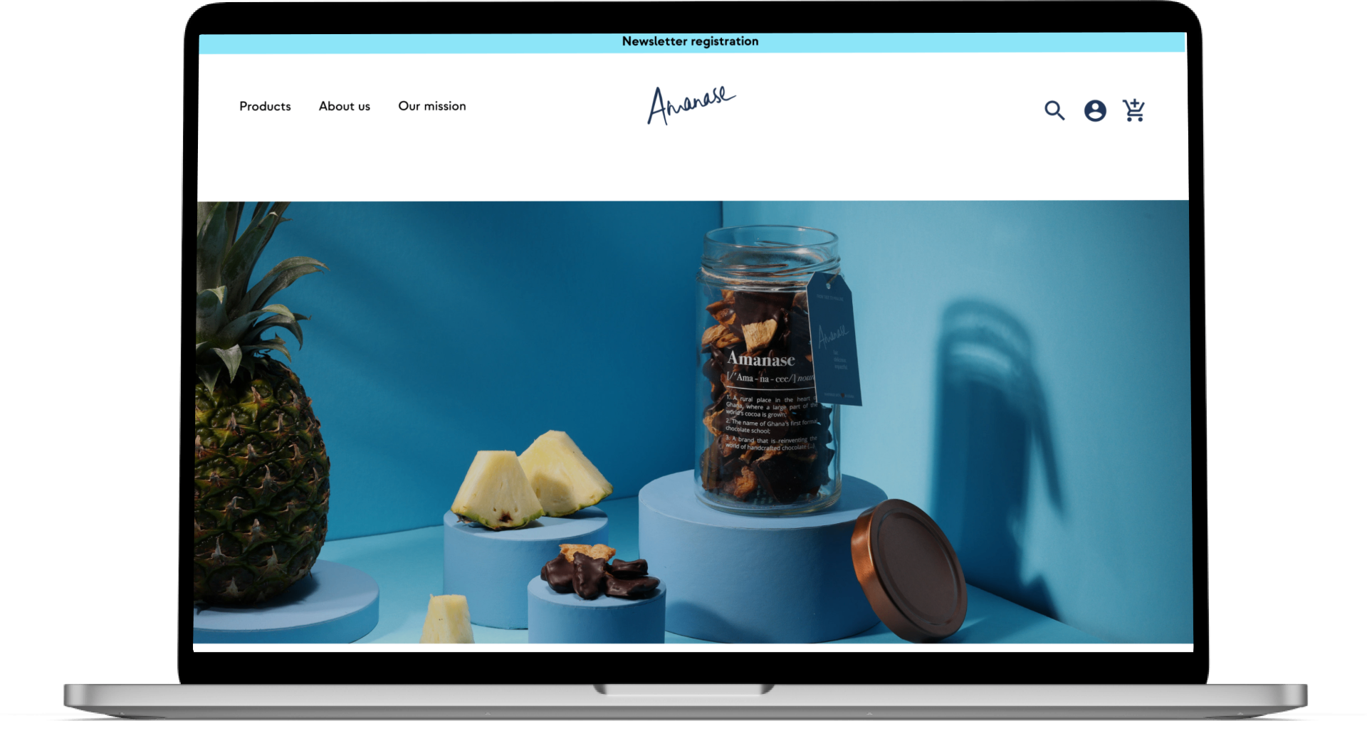 Amanase chocolate e-commerce website