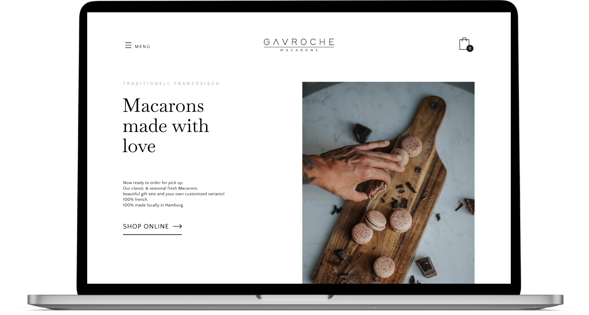 Gavroche macarons website