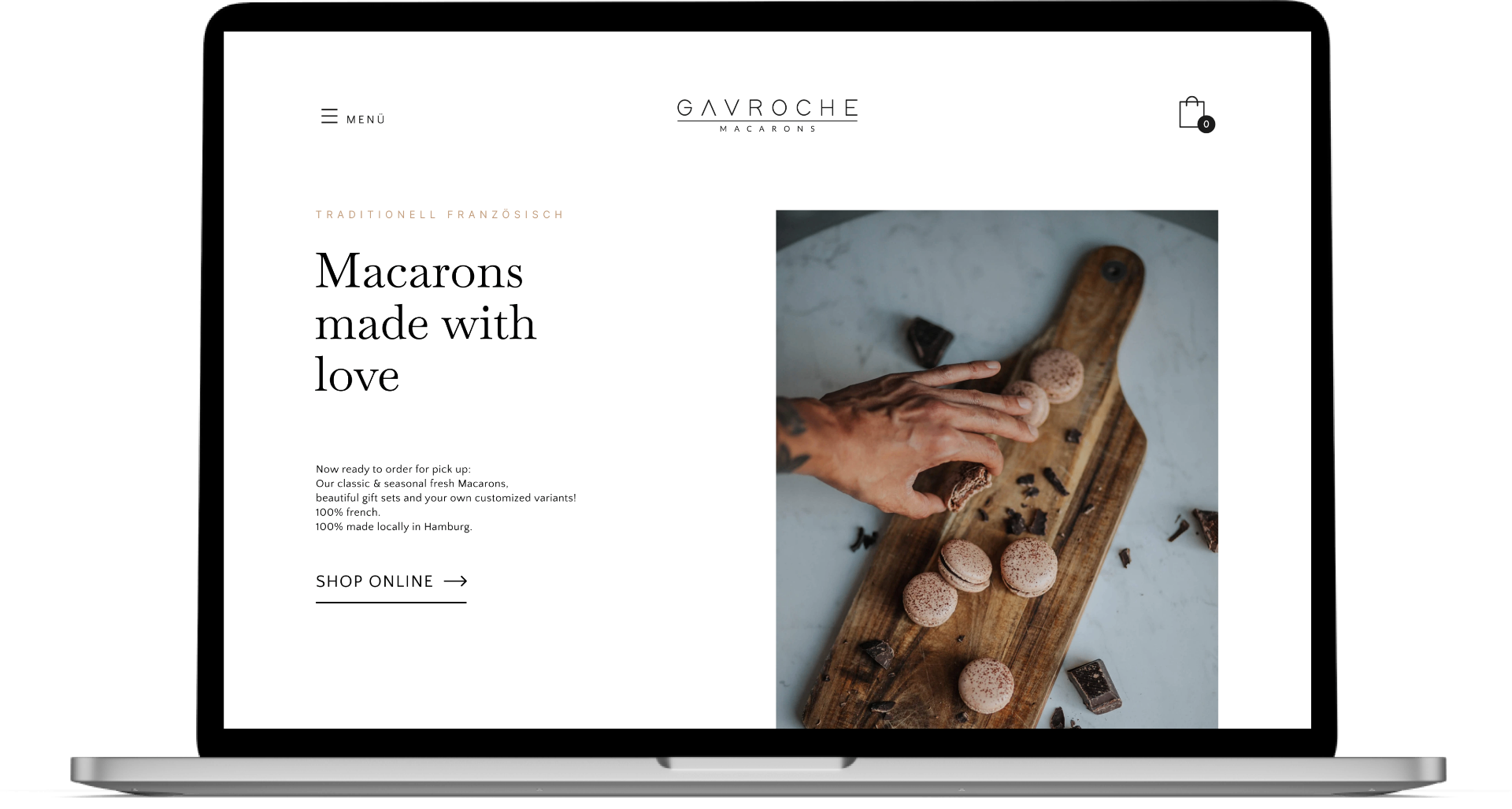 Gavroche macarons website