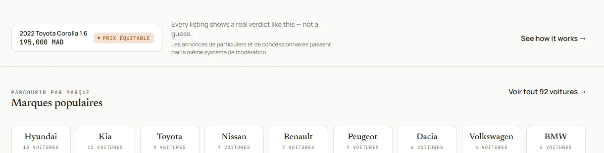 Lowkar fair-price verdict on a listing